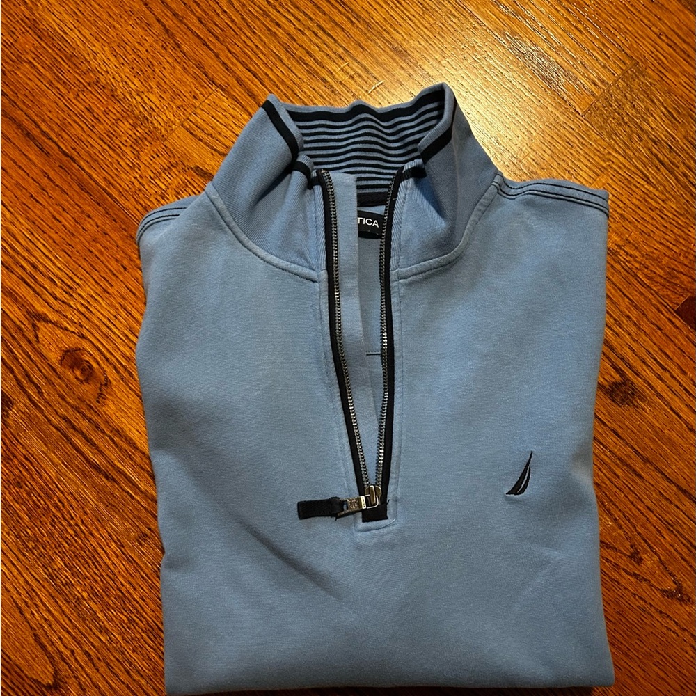 Nautica Light Blue Quarter-Zip Pullover